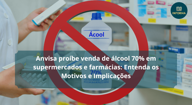 Anvisa proíbe venda de álcool 70 em supermercados e farmácias